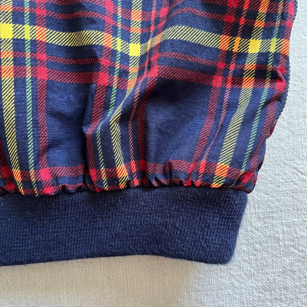 Vintage 90s Men's IZOD Tartan Plaid Crewneck Pullover Windbreaker Jacket Medium - Picture 4 of 6